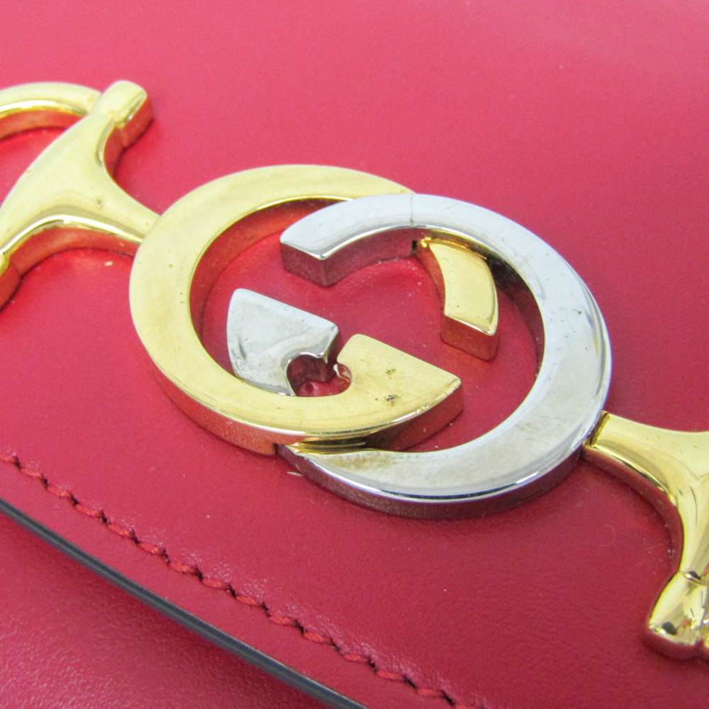 GUCCI Authentic Red Leather Shoulder Bag - Picture 6 of 15